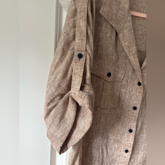 Lafayette 148 Button Up Linen Blouse - Picture 4 of 10